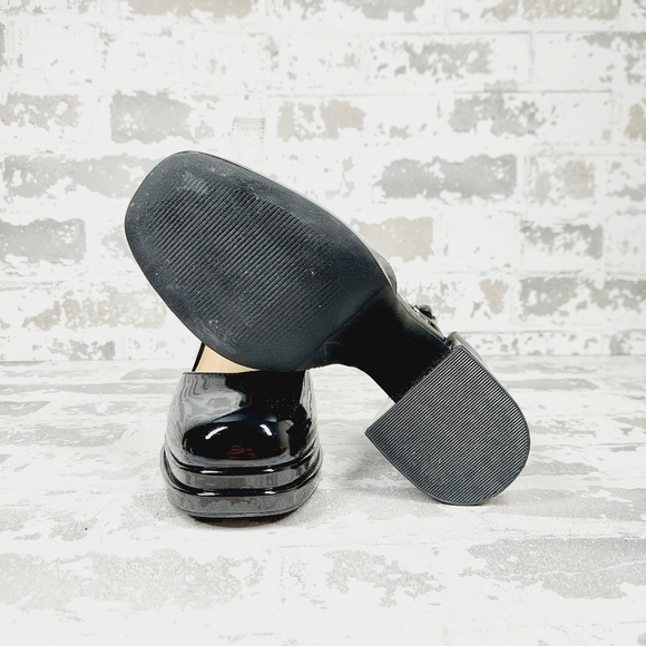 New Steve Madden Definable Black Patent Block Heel Pumps F43 - Picture 8 of 12